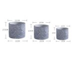 Set of 3 cement Flower Pots (5922) - Image 2