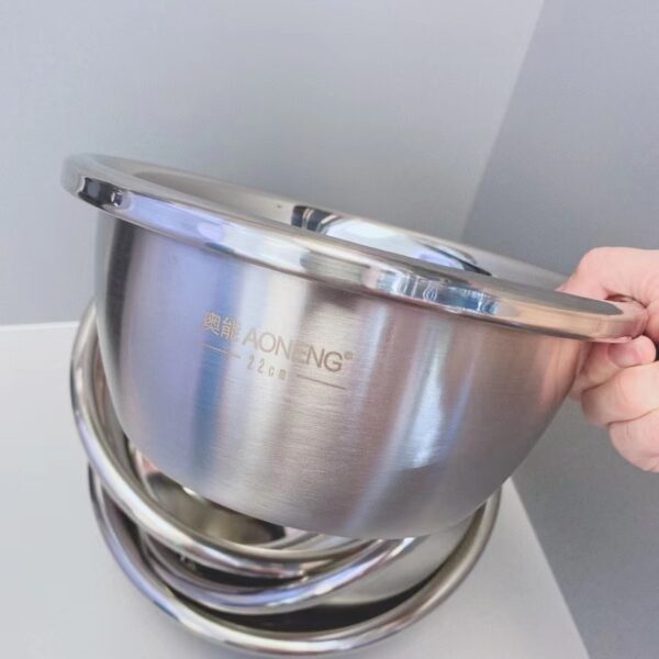 Set of 4 Stainless Steel Mixing Bowls - Image 3