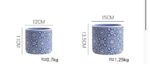 A Pair of cement Flower Pots Set (6925) - Image 2