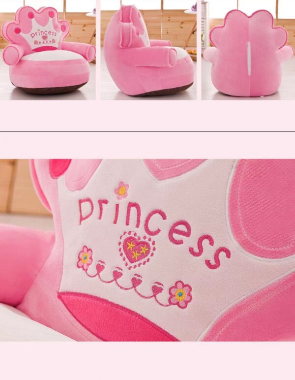 Kids Sofa Seat Cute Design Soft Couches Plush Seat (Blue) - Image 4