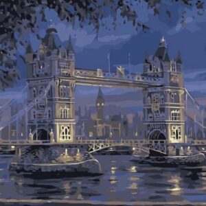 DIY Paint By Numbers Canvas Framed-London bridge