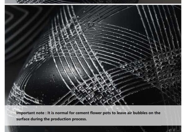 A Pair of cement Flower Pots Set (3018) - Image 4