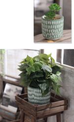 A Pair of cement Flower Pots Set (5907) - Image 7