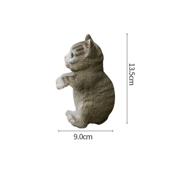 Flowerpot Edge Huggers Garden Decoration Ornaments Tabby Cat design - Image 2