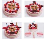 Wooden Decoration Cake Set Pretend Play Kitchen Toy Gift Set - Image 4