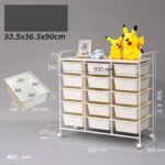 toy storage trolley 3x5 layers with 10 white colour trays - Image 2