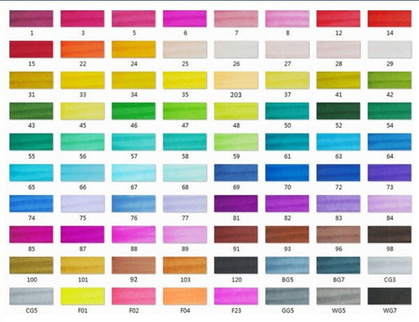 80 Piece Dual Tip Marker Pen Set with Pen holder - Image 9