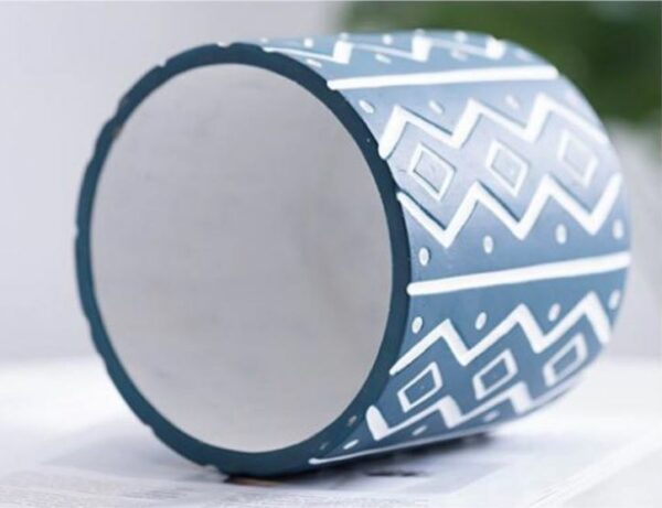 Set of 3 cement Flower Pots (5906) - Image 5