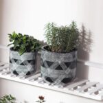 A Pair of cement Flower Pots Set (3018) - Image 6