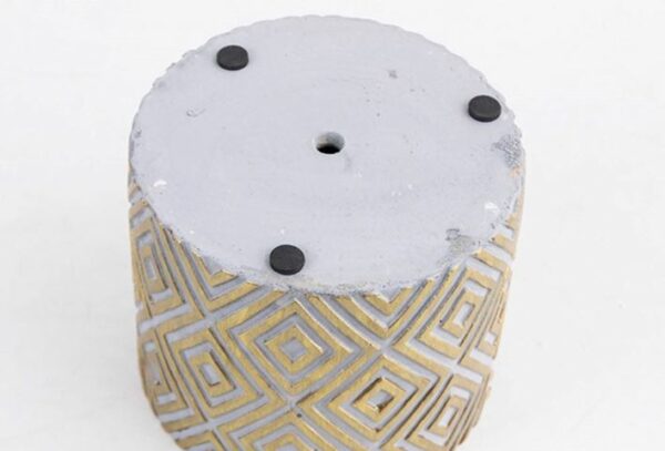 Set of 3 cement Flower Pots (5922) - Image 5