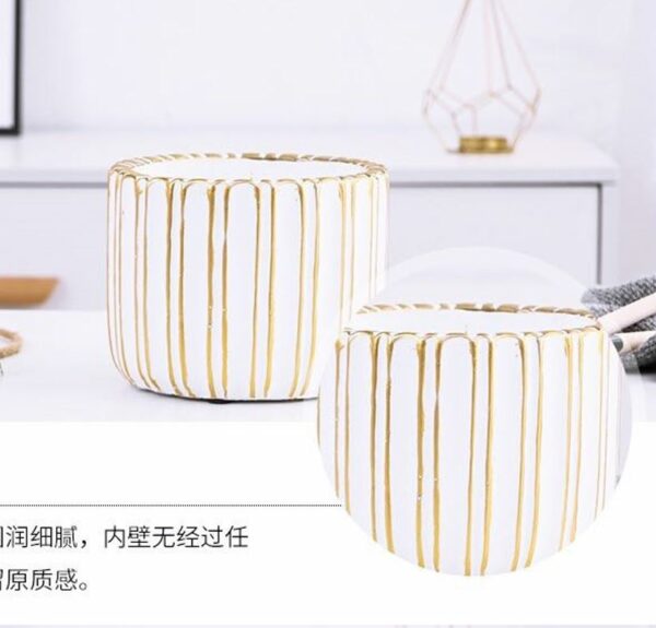 A Pair of cement Flower Pots Set (5927) - Image 5