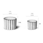 A Pair of cement Flower Pots Set (3029) - Image 2