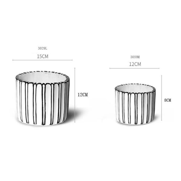 A Pair of cement Flower Pots Set (3029) - Image 2