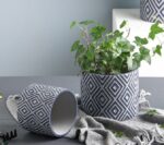Set of 3 cement Flower Pots (5922) - Image 4