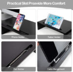 Computer Monitor Stand Riser, adjustable angle and length - Oak colour - Image 7