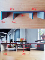 Computer Monitor Stand Riser, adjustable angle and length - Oak colour - Image 3