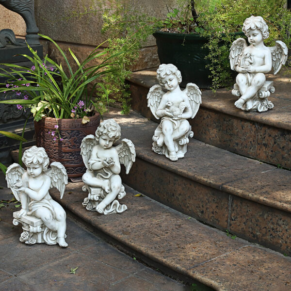 Garden sculpture Angel and Squirrel Garden Ornament (715320HP-3) - Image 7