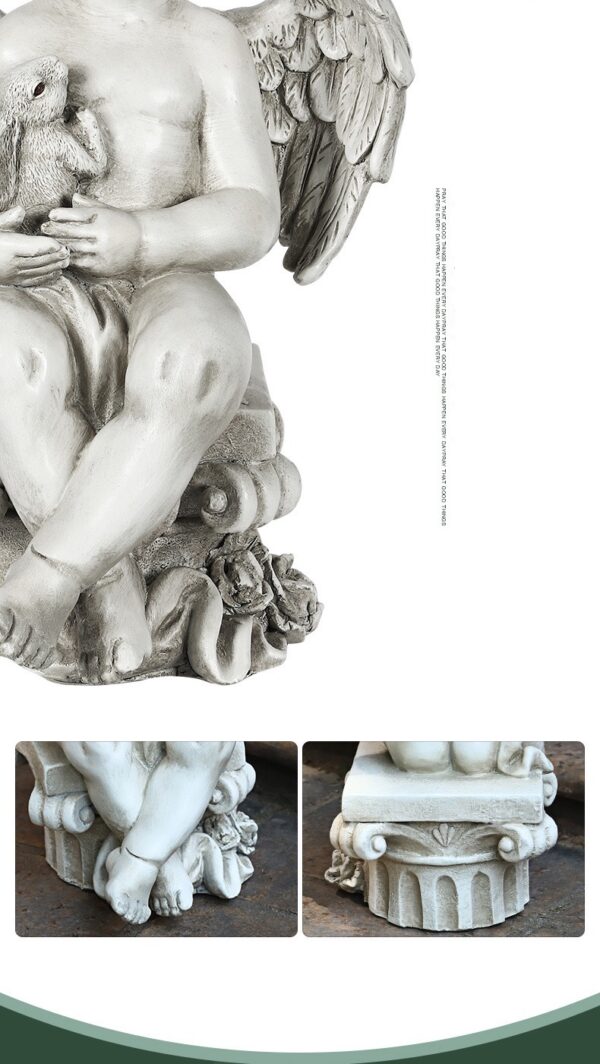 Garden sculpture Angel and Squirrel Garden Ornament (715320HP-3) - Image 5