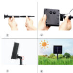 Solar Outdoor Garden Curtain Mesh Fairy String Light Xmas light (White 3x2m) - Image 13