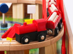 Wooden Train Table with trains tracks and toys and storage drawer (100pcs) - Image 8
