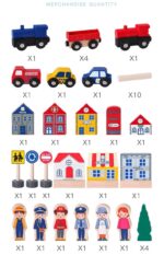 Wooden Train Table with trains tracks and toys and storage drawer (100pcs) - Image 2