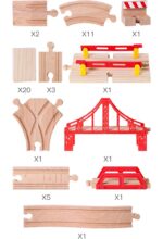 Wooden Train Table with trains tracks and toys and storage drawer (100pcs) - Image 3