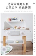 Simulation BBQ Grill Kitchen Pretend Play Wooden Toys - Image 5