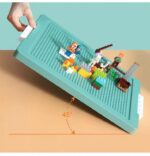 Building bricks storage box set of 3 with base plate lid - Image 5