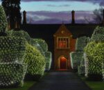 Solar Outdoor Garden Curtain Mesh Fairy String Light Xmas light (White 3x2m) - Image 2