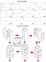 Kids bookshelf castle book shelf 360 degree rotation extra storage - Image 3