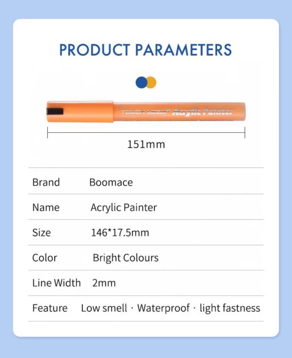 12pcs Acrylic Painter Marker Pen none washable marker - Image 5