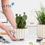 A Pair of cement Flower Pots Set (5927) - Image 7