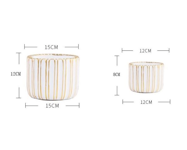 A Pair of cement Flower Pots Set (5927) - Image 2