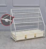 Kids bookshelf 4+2 layers with storage tray - Image 5