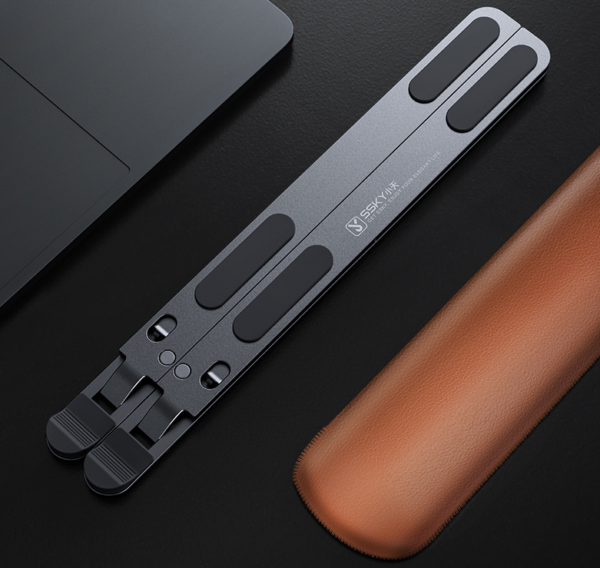 Adjustable Foldable Laptop Stand Desktop Tablet Holder Stand Grey colour - Image 8