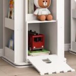 Kids bookshelf castle book shelf 360 degree rotation extra storage - Image 4