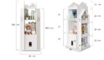 Kids bookshelf castle book shelf 360 degree rotation extra storage - Image 2