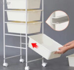 toy storage trolley 5 layers with 5 colour trays - Image 4