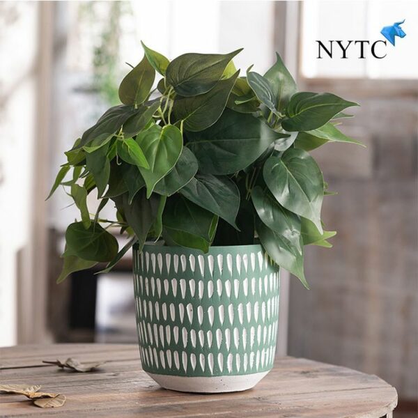 A Pair of cement Flower Pots Set (5907) - Image 5