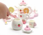 Wooden Teapot Tea Set Pretend Play Kitchen Toy Gift Set 14pcs - Image 7