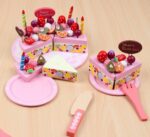 Wooden Decoration Cake Set Pretend Play Kitchen Toy Gift Set - Image 6