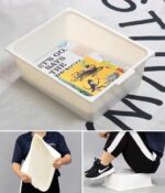 Kids bookshelf 4+2 layers with storage tray - Image 11