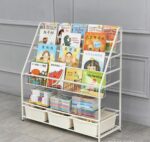 Kids bookshelf 4+2 layers with storage tray