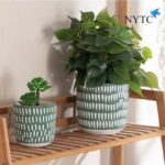 A Pair of cement Flower Pots Set (5907) - Image 6