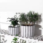 A Pair of cement Flower Pots Set (3029) - Image 9