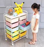 toy storage trolley 2x5 layers with 10 coloured trays - Image 11