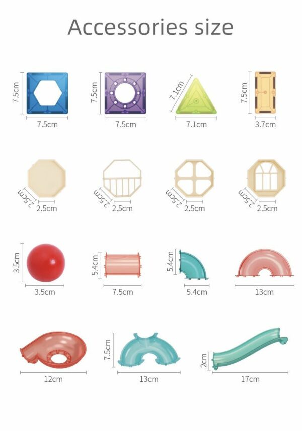 Magnetic Building Blocks Maze Ball Track 278pcs - Image 6