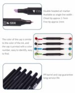80 Piece Dual Tip Marker Pen Set with Pen holder - Image 7