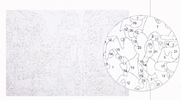 DIY Paint By Numbers Canvas Framed (Flowers) - Image 2