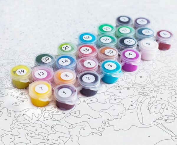 DIY Paint By Numbers Canvas Framed (Flowers) - Image 3